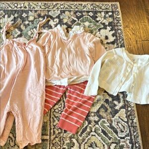 Bundle of Pink and Cream Baby Clothing